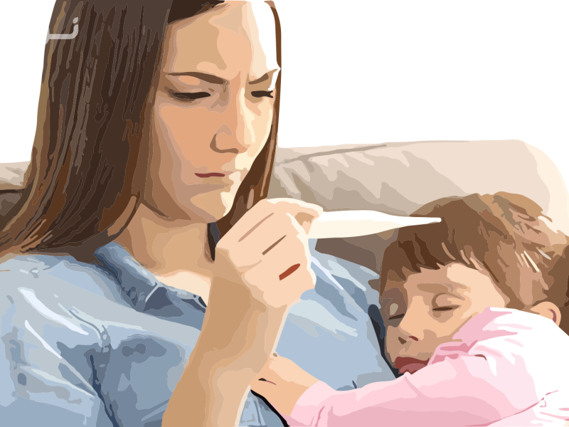چگونه تب کودک را پایین بیاوریم