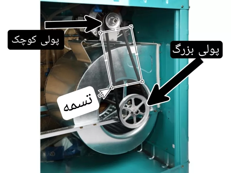 تنظیم تسمه کولر آبی - چرا تسمه شل است
