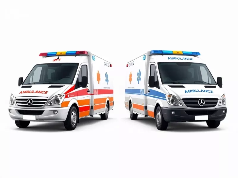 مقایسه تصویری آمبولانس خصوصی و دولتی از نظر ظاهری و تجهیزات