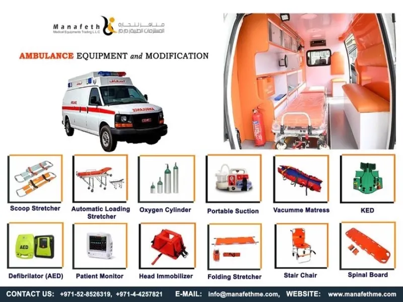 تجهیزات حیاتی آمبولانس - دفیبریلاتور، کیت احیاء و مانیتور علائم حیاتی